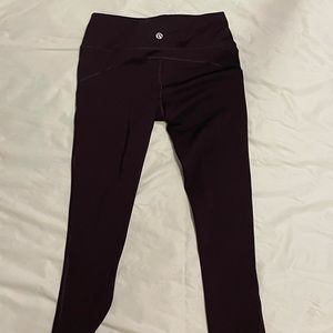deep purple capri leggings workout pants